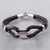 Handmade Men's Sterling Silver and Leather Bracelet 'Naturally' Handmade Men's Sterling Silver and Leather Bracelet 'Naturally'