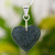 Sterling Silver Heart Shaped Jade Necklace 'Green Maya Heart' Sterling Silver Heart Shaped Jade Necklace 'Green Maya Heart'