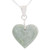 Sterling Silver Heart Shaped Jade Necklace 'Green Maya Heart' Sterling Silver Heart Shaped Jade Necklace 'Green Maya Heart'