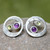 Unique Sterling Silver Amethyst and Peridot Earrings 'Drifters' Unique Sterling Silver Amethyst and Peridot Earrings 'Drifters'