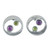 Unique Sterling Silver Amethyst and Peridot Earrings 'Drifters' Unique Sterling Silver Amethyst and Peridot Earrings 'Drifters'