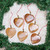 Wood ornaments (Set of 6) 'Festive Hearts' Wood ornaments (Set of 6) 'Festive Hearts'