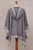 Peruvian Alpaca Wool Patterned Wrap Ruana 'Inca Gray' Peruvian Alpaca Wool Patterned Wrap Ruana 'Inca Gray'