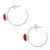 Modern Minimalist Red Onyx Earrings 'Sky loop: earring' Modern Minimalist Red Onyx Earrings 'Sky loop: earring'