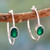 Modern Minimalist Green Onyx Earrings 'Contemporary Green' Modern Minimalist Green Onyx Earrings 'Contemporary Green'