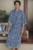 Men's Batik Robe from Indonesia 'Navy Blue Nebula' Men's Batik Robe from Indonesia 'Navy Blue Nebula'