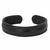 Men's leather cuff bracelet 'Casual Black Thai'