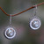 Pearl and Silver Drop Earrings 'Moon Halo'