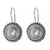 Pearl and Silver Drop Earrings 'Moon Halo'