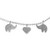Handcrafted Thai Sterling Silver Heart and Elephant Anklet 'Elephant Romance' Handcrafted Thai Sterling Silver Heart and Elephant Anklet 'Elephant Romance'