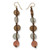 Fair Trade African Recycled Glass Earring 'Peachy Pretty' Fair Trade African Recycled Glass Earring 'Peachy Pretty'