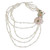 Pearls and Rose Quartz Strand Necklace Floral Jewelry 'Sweet Bouquet' Pearls and Rose Quartz Strand Necklace Floral Jewelry 'Sweet Bouquet'