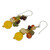 Handmade Garnet Carnelian Citrine Cluster Earrings 'Sweet Tropics' Handmade Garnet Carnelian Citrine Cluster Earrings 'Sweet Tropics'