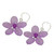 Handmade Purple Quartz Flower Earrings 'Lilac Chang Mai Flower' Handmade Purple Quartz Flower Earrings 'Lilac Chang Mai Flower'