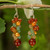 Thailand Yellow Pearl Carnelian Quartz Cluster Earrings 'Golden Vineyard' Thailand Yellow Pearl Carnelian Quartz Cluster Earrings 'Golden Vineyard'