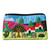 Cotton Applique Folk Art Cosmetic Bag 'Country Scene'
