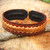 Artisan Crafted Leather Bracelet for Men 'Solar Warrior'