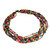 Multicolor Necklace Beaded Jewelry Knotted by Hand 'Songkran Belle' Multicolor Necklace Beaded Jewelry Knotted by Hand 'Songkran Belle'