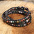 Multi-colored Jasper and Leather Wrap Bracelet 'Inner Nature' Multi-colored Jasper and Leather Wrap Bracelet 'Inner Nature'