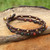 Brass Bracelet Green Brown Gems Braided Jewelry 'Green Boho Chic' Brass Bracelet Green Brown Gems Braided Jewelry 'Green Boho Chic'