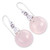 Rose Quartz Sphere Earrings India Artisan Jewelry 'Moon of Romance'