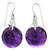 Amethyst Sphere Earrings India Artisan Jewelry 'Moon of Mysticism' Amethyst Sphere Earrings India Artisan Jewelry 'Moon of Mysticism'