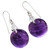 Amethyst Sphere Earrings India Artisan Jewelry 'Moon of Mysticism' Amethyst Sphere Earrings India Artisan Jewelry 'Moon of Mysticism'