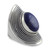 Sterling Silver Lapis Lazuli Ring from India 'Jaipur Blue'