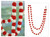 Red and White Handmade Felt Holiday Garland 'Candy Cane Pompoms' Red and White Handmade Felt Holiday Garland 'Candy Cane Pompoms'