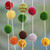 Embroidered Handmade Felt Holiday Garland 'Gumdrop Pompoms' Embroidered Handmade Felt Holiday Garland 'Gumdrop Pompoms'