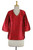 Embellished Silk Tunic Blouse from India 'Grand Ruby' Embellished Silk Tunic Blouse from India 'Grand Ruby'