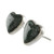 Dark Green Jade Heart Earrings Artisan Crafted Jewelry 'Love Sacred'