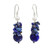 Hand Knotted Pearl and Lapis Lazuli Thai Earrings 'Exquisite Elegance' Hand Knotted Pearl and Lapis Lazuli Thai Earrings 'Exquisite Elegance'