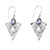 Artisan Crafted Amethyst Dangle Earrings 'Java Peacock'