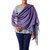 100% Natural Silk Shawl Reversible Wrap 'Blue Lilac'