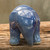 Blue Celadon Ceramic Figurine 'Sapphire Elephant'