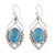 Blue Chalcedony Sterling Silver Earrings from India 'Passion Leaf' Blue Chalcedony Sterling Silver Earrings from India 'Passion Leaf'