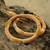Pair of Handcrafted Golden Grass Bangle Bracelets 'Jalap√£o Equilibrium'