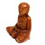 Hand Carved Wood Buddha Statuette from Bali 'Samadhi Buddha'