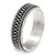 Men's Textured Sterling Silver Meditation Ring 'Odyssey'