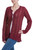 Andes Deep Red 100% Alpaca Women's Cardigan Sweater 'Cherry Tide' Andes Deep Red 100% Alpaca Women's Cardigan Sweater 'Cherry Tide'