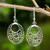 Artisan Crafted Sterling Silver Flower Openwork Earrings 'Blooming Trance' Artisan Crafted Sterling Silver Flower Openwork Earrings 'Blooming Trance'