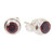 Genuine Garnet and Sterling Silver Stud Earrings from Bali 'Red Simplicity' Genuine Garnet and Sterling Silver Stud Earrings from Bali 'Red Simplicity'