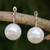 Fair Trade Cultured Freshwater Pearl Drop Earrings 'Pale Moon' Fair Trade Cultured Freshwater Pearl Drop Earrings 'Pale Moon'