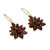 Hand Crafted 18k Gold Plated Earrings with Garnets 'Claret Sunburst' Hand Crafted 18k Gold Plated Earrings with Garnets 'Claret Sunburst'