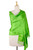 Bright Green Hand Loomed Fringed Varanasi Silk Shawl 'Forever Green'