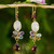Moonstone Garnet and Tourmaline 24k Gold Plated Earrings 'Rainbow Snow' Moonstone Garnet and Tourmaline 24k Gold Plated Earrings 'Rainbow Snow'