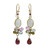 Moonstone Garnet and Tourmaline 24k Gold Plated Earrings 'Rainbow Snow' Moonstone Garnet and Tourmaline 24k Gold Plated Earrings 'Rainbow Snow'