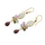 Moonstone Garnet and Tourmaline 24k Gold Plated Earrings 'Rainbow Snow' Moonstone Garnet and Tourmaline 24k Gold Plated Earrings 'Rainbow Snow'