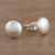 Brushed Silver Artisan Crafted Stud Earrings from the Andes 'Satin Circles' Brushed Silver Artisan Crafted Stud Earrings from the Andes 'Satin Circles'